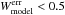 \hbox{$W^{\rm err}_{\rm model}<0.5$}