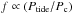 \hbox{$f\propto\left(P_{\rm tide}/P_{\rm c}\right)$}