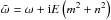\hbox{$\tilde{\omega} = \omega +{\rm i} E\left( m^2 + n^2 \right)$}