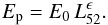 \begin{equation} E_{\rm p}=E_0\,L_{52}^{\epsilon} . \end{equation}