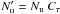 \hbox{$N'_\mathrm{u} = N_\mathrm{u}\ C_{\tau}$}