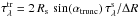 \hbox{$\tau_\lambda^{\rm tr} = 2\,R_{\rm s}\,\sin(\alpha_{\rm trunc})\,\tau_{\lambda}^{\rm s}/\Delta R$}