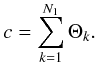\appendix \setcounter{section}{1} \begin{equation} \begin{aligned} c = \sum_{k=1}^{N_1} \Theta_k. \end{aligned} \end{equation}