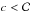 \hbox{$c < \mathcal{C}$}