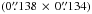 \hbox{$(0\farcs138 \,\times\, 0\farcs134)$}