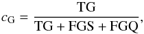 \begin{equation} {c_{\rm G}=\rm \frac{TG}{TG+FGS+FGQ}} , \label{Eq: completeness} \end{equation}