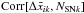 \hbox{$\text{Corr}[\Delta \bar x_{ik},N_{\text{SN}k}]$}