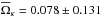 \hbox{$\overline\Omega_{\kappa}= 0.078\pm0.131$}