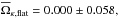 \hbox{$\overline\Omega_{\kappa,\text{flat}}=0.000\pm0.058,$}