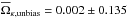 \hbox{$\overline\Omega_{\kappa,\text{unbias}}=0.002\pm0.135$}