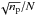 \hbox{$\sqrt{n_{\rm p}} / N$}