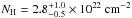 \hbox{$N_\text{H}=2.8^{+1.0}_{-0.5} \times 10^{22}~ {\rm cm^{-2}}$}