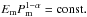 \hbox{$E_{\rm m}P_{\rm m}^{1-\alpha}=\rm const.$}