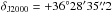 \hbox{$\delta_\mathrm{J2000} = +36^{\circ}28'35\farcs2$}