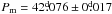 \hbox{$P_{\rm m} = 42\fd076 \pm 0\fd017$}