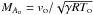 \hbox{$M_{A_{\rm o}} = v_{\rm o}/\sqrt{\gamma R T_{\rm o}}$}