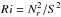 \hbox{$Ri={N_r^2 / S^2}$}