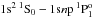 \hbox{$\mathrm{1s^2\,^1S_0}-\mathrm{1s}n\mathrm{p\,^1P_1^{o}}$}