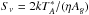 \hbox{$S_{\nu}=2kT^{\ast}_{A}/(\eta A_{g})$}