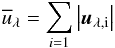 \begin{equation} \overline{u}_{\rm{\lambda}} = \sum_{i=1}{ \left| \vec{u}_{\rm{\lambda,i}}\right| } \label{eq:EnDens} \end{equation}