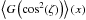 \hbox{$\left\langle G\left(\cos^2(\zeta)\right) \right\rangle(x) $}