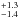 \hbox{$_{-1.4}^{+1.3}$}