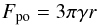\begin{equation} F_{\textrm{po}} = 3\pi\gamma r \end{equation}