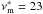 \hbox{$\nu_\mathrm{m}^*=23\,$}