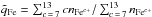 \hbox{$\tilde{q}_{\rm Fe} = \sum_{c\,=\,7}^{13} c n_{{\rm Fe}^{c+}}/ \sum_{c\,=\,7}^{13} n_{{\rm Fe}^{c+}}$}