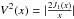 \hbox{$V^2(x)= | \frac{2 J_1(x)}{x} |$}