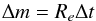 \appendix \setcounter{section}{1} \begin{equation} \Delta m = R_e \Delta t \label{deltam} \end{equation}