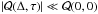 \hbox{$|\mathcal{Q}(\Delta,\tau)| \ll \mathcal{Q}(0,0)$}