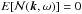 \hbox{$E[ \mathcal{N}(\vec{k},\omega)] =0$}