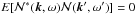 \hbox{$E [ \mathcal{N}^* (\vec{k},\omega) \mathcal{N} (\vec{k}^{\prime},\omega^{\prime}) ] =0$}