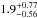 \hbox{$1.9^{+0.77}_{-0.56}$}
