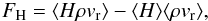 \begin{eqnarray} \label{defenthalpyflux} F_{\mathrm{H}} = \langle H \rho v_{{\rm r}} \rangle - \langle H \rangle \langle \rho v_{{\rm r}} \rangle , \end{eqnarray}