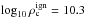 \hbox{$\log_{10}\rho_\mathrm{c}^\mathrm{ign}=10.3$}