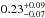 \hbox{$0.23^{+0.09}_{-0.07}$}