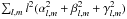 \hbox{$\sum_{l,m}l^2(\alpha_{l,m}^2+\beta_{l,m}^2+\gamma_{l,m}^2)$}