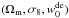 \hbox{$(\OmegaM, \sigEig, \wZero)$}