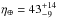 \hbox{$\eta_\oplus=43^{+14}_{-9}$}