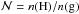 \hbox{$\mathcal{N} = n({\rm H})/n({\rm g})$}