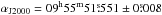 \hbox{$\mathrm{\alpha_{J2000}=09^{h}55^{m}51\fs551\pm0\fs008}$}