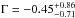 \hbox{$\Gamma=-0.45_{-0.71}^{+0.86}$}