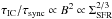 \hbox{$\tau_{\rm IC}/\tau_{\rm sync}\propto B^2\propto \Sigma_{\rm SFR}^{2/3}$}