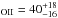\hbox{$_{\rm OII} = 40^{+18}_{-16}$}