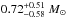 \hbox{$0.72^{+0.51}_{-0.58}~ M_{\odot}$}