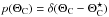 \hbox{$p(\Theta_\mathrm{C}) = \delta(\Theta_\mathrm{C} - \Theta_\mathrm{C}^\star)$}