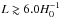 \hbox{$L\gtrsim6.0H_0^{-1}$}