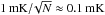 \hbox{$1\,\textrm{mK}{/}\!\sqrt{N} \approx 0.1\,\textrm{mK}$}